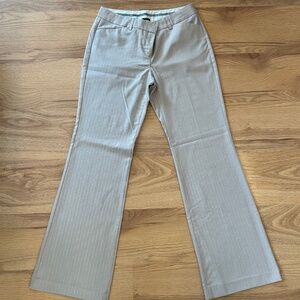 Express Editor Tan Striped Pants - 6R